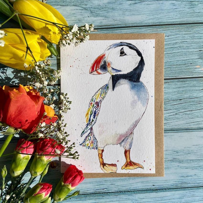 Percy the Puffin Eco-card