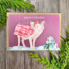 Pigs in a Blanket Christmas Eco-card