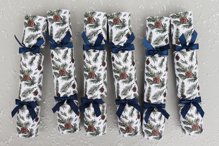 Pine Cone Spruce Luxury Christmas Crackers Box of 6