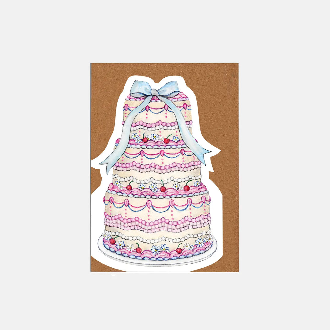 Pink Cake Die-Cut Card
