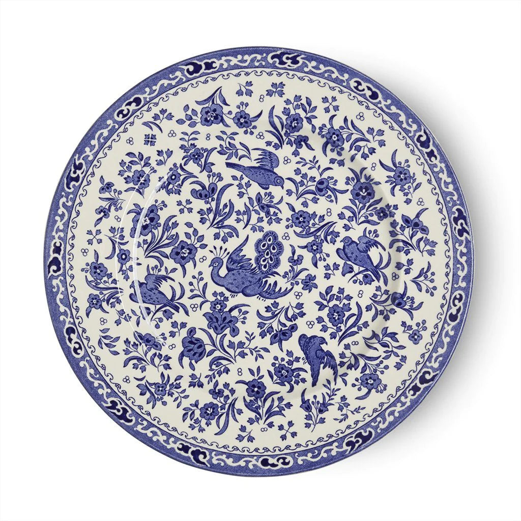Blue Regal Peacock Large Plate 10 in