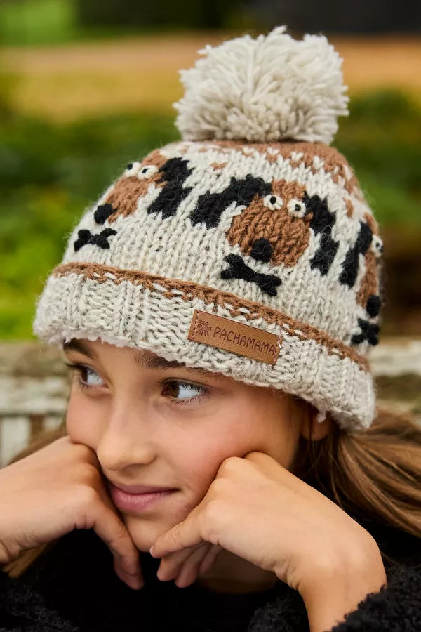 Kids Animal Bobble Hat - Dog with a Bone