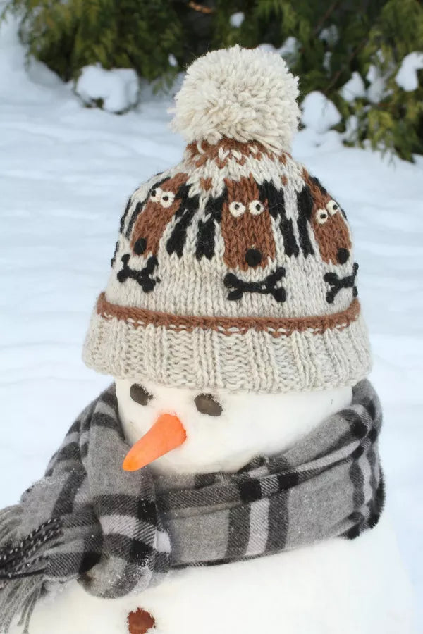 Kids Animal Bobble Hat - Dog with a Bone