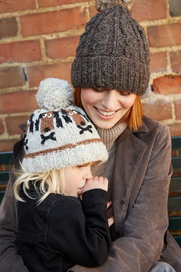 Kids Animal Bobble Hat - Dog with a Bone