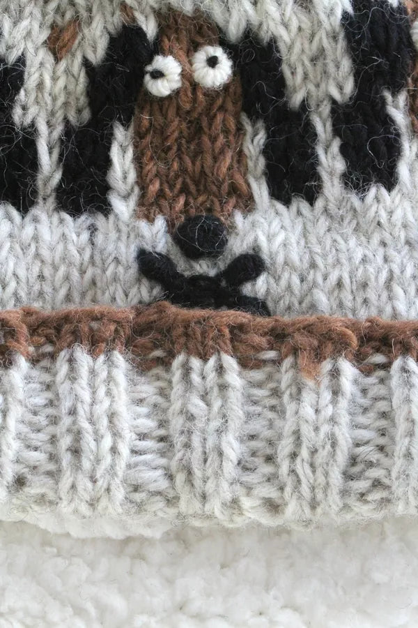 Kids Animal Bobble Hat - Dog with a Bone