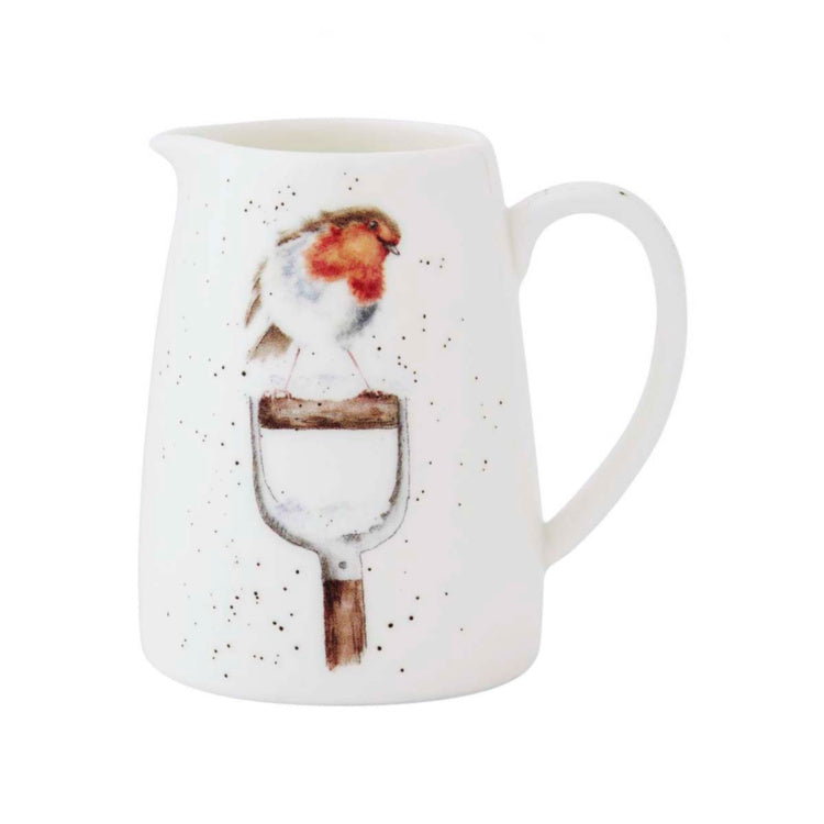 'A Little Red Robin' Christmas Posy Bone China Mini Jug
