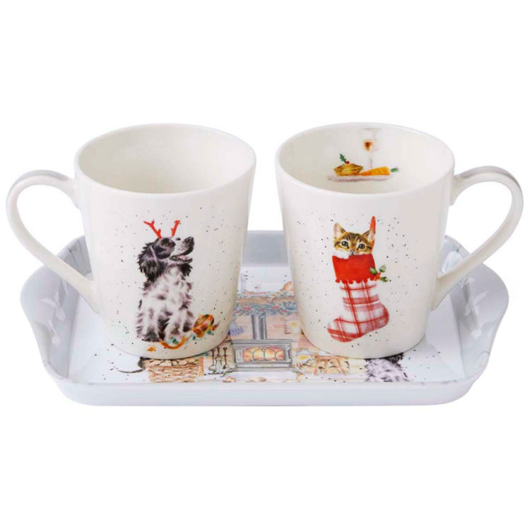 'No Place Like Home' Dog and Cat Mug & Tray 3-piece Set