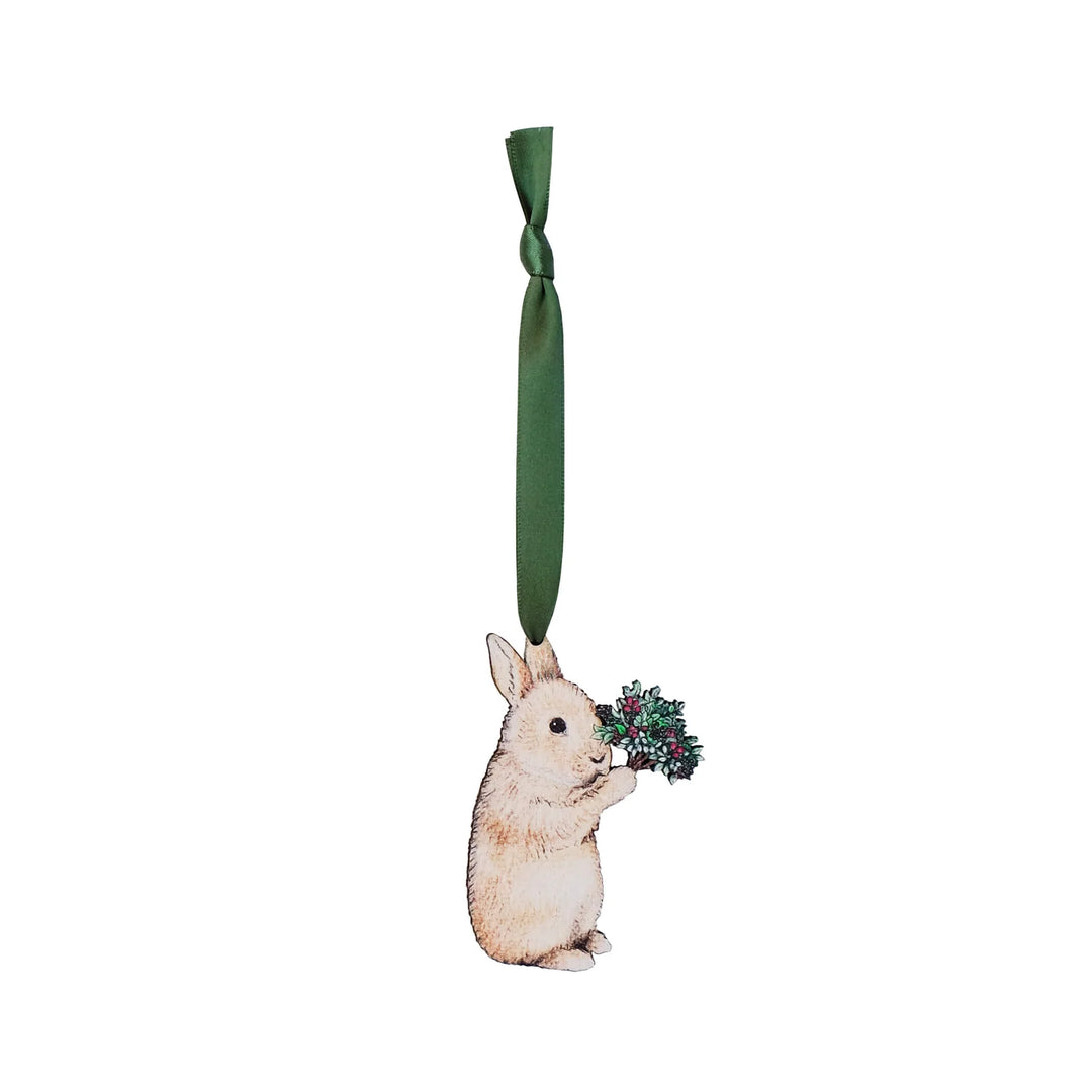 Rabbit Wooden Christmas Decoration