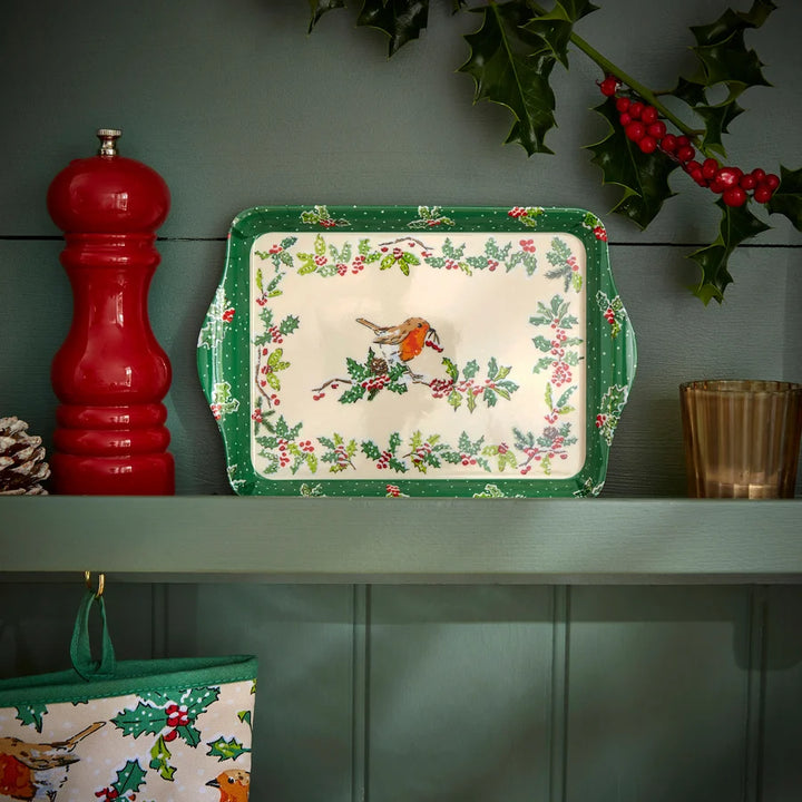 Christmas Robins Small Scatter Tray