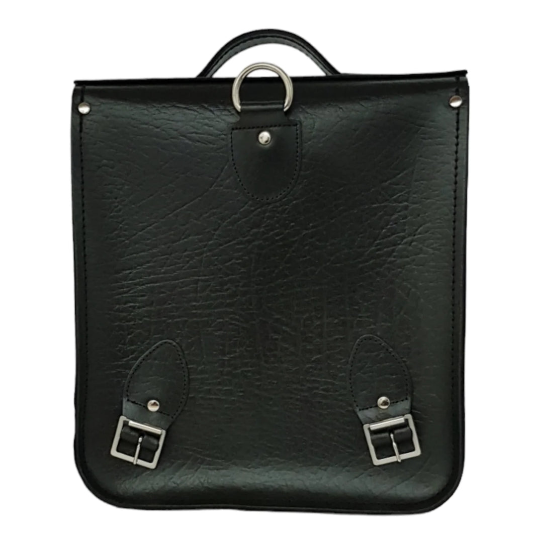 Zatchels Handmade Leather City Backpack Plus - British Racing Green