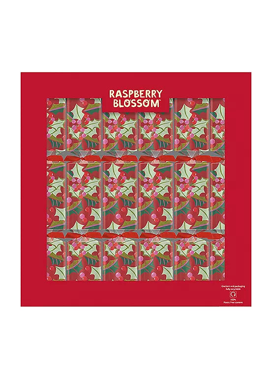 Raspberry Blossom Merry Berry 12 inch Luxury Crackers-Set of 6