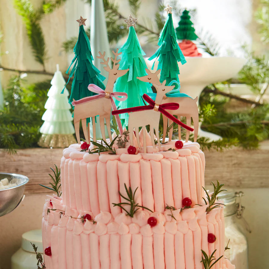 Winter Woodland Cake Toppers (Set of 8)