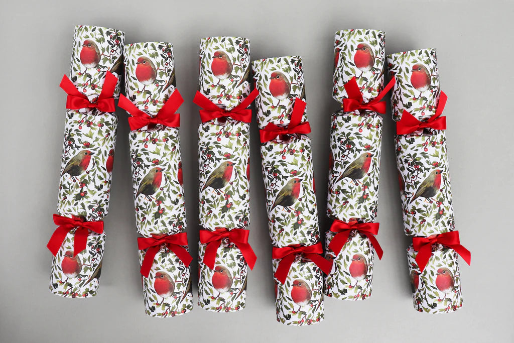 Robins Luxury Christmas Crackers Box of 6