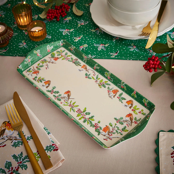 Christmas Robins Sandwich Tray