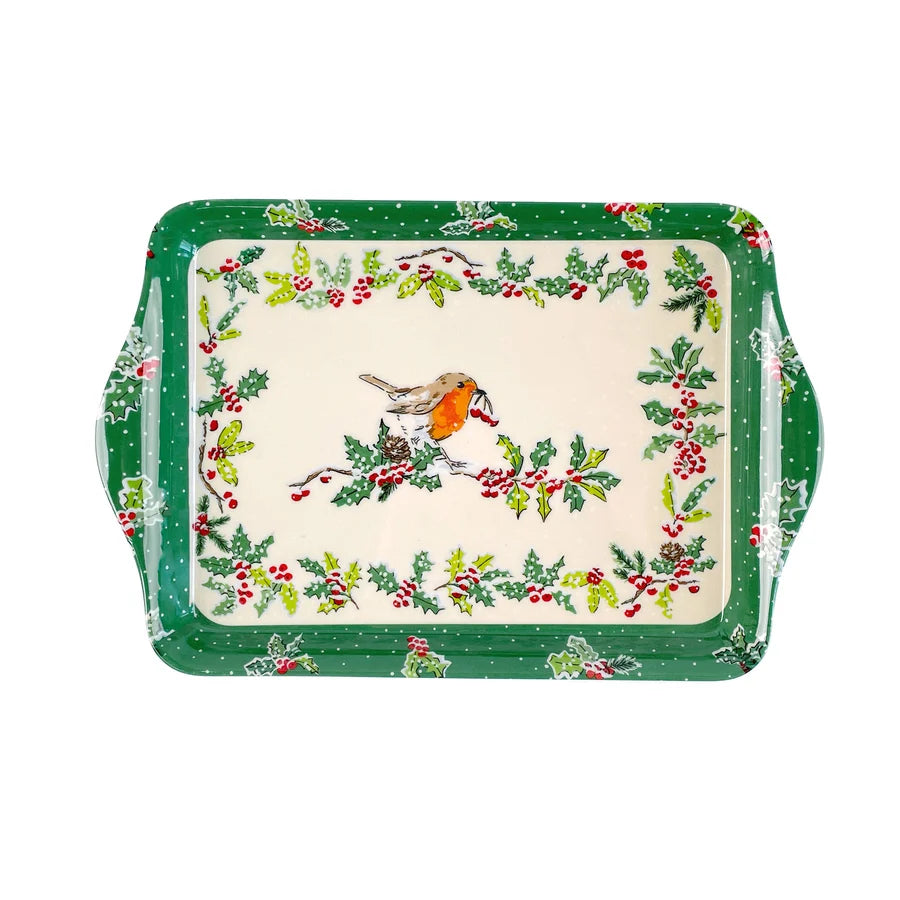 Christmas Robins Small Scatter Tray