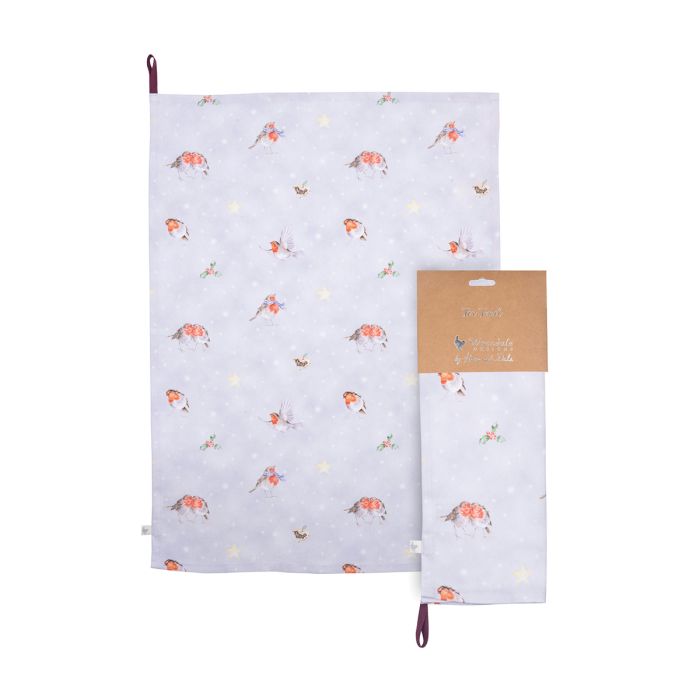'Seasons Tweetings' Robin Tea Towel
