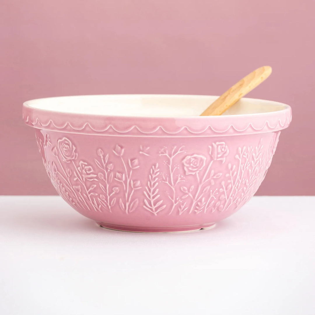 In the Meadow Rose Pink Mixing Bowl - Size 12