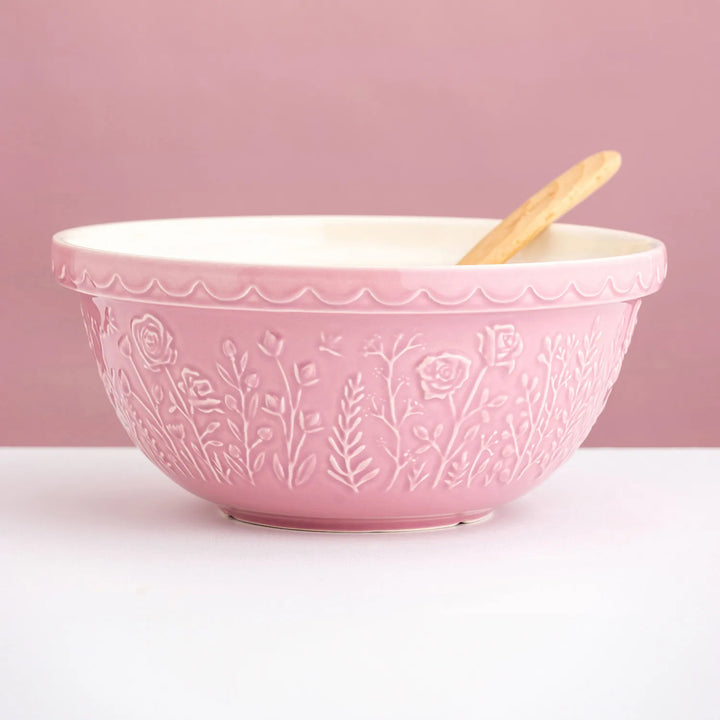 In the Meadow Rose Pink Mixing Bowl - Size 12