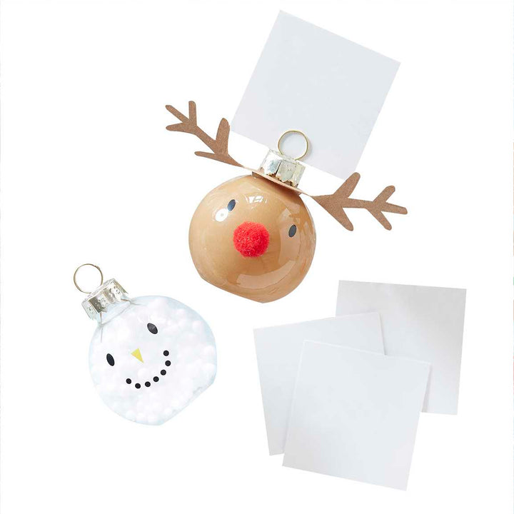 Reindeer & Snowman Christmas Place Card Holders