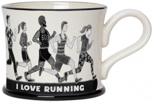 I Love Running Mug by Moorland Pottery