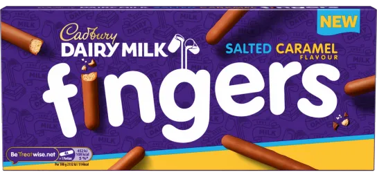 Cadbury Milk Chocolate Fingers 114 g- Salted Caramel