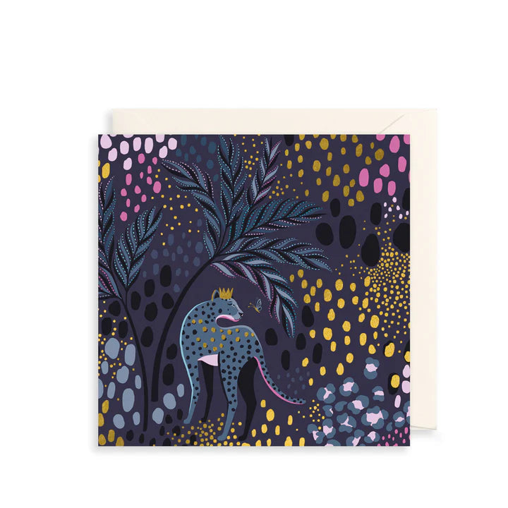 Dark Spotted Cheetah Greeting Card by Sara Miller