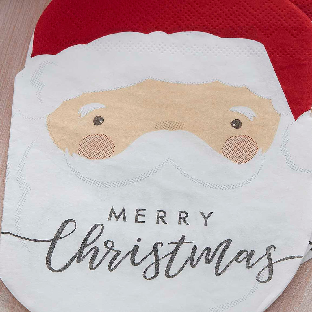 Santa Shaped Christmas Paper Napkin