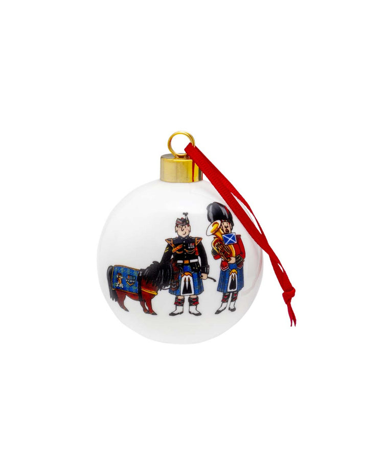 Scottish Pipers Bauble Boxed