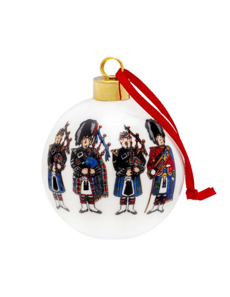 Scottish Pipers Bauble Boxed