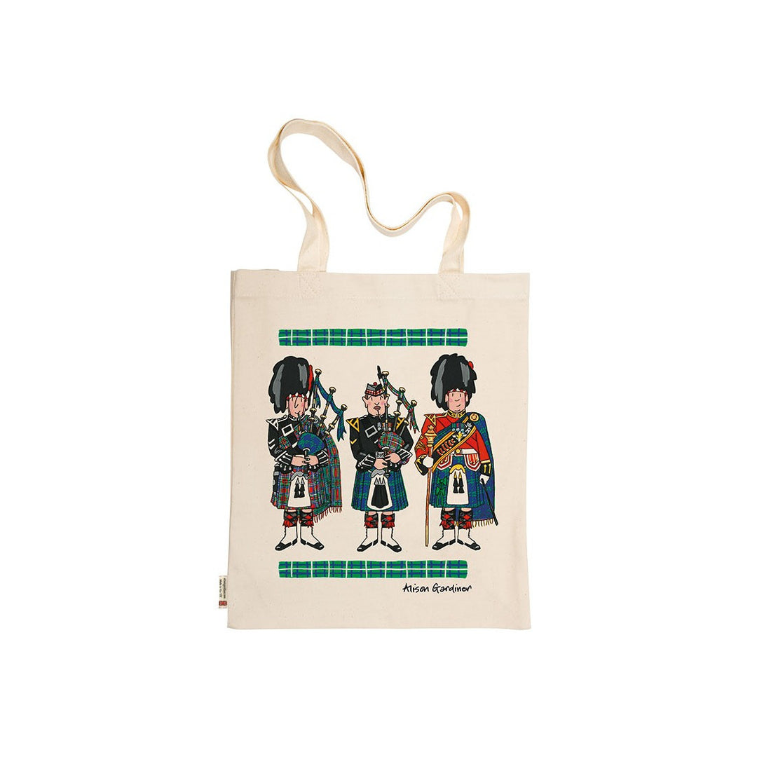 Scottish Pipers Canvas Tote Bag