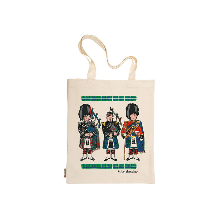 Scottish Pipers Canvas Tote Bag