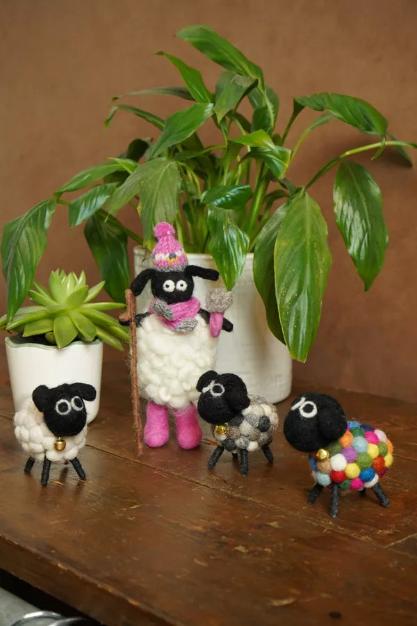 Shearing Sheila Felt Sheep
