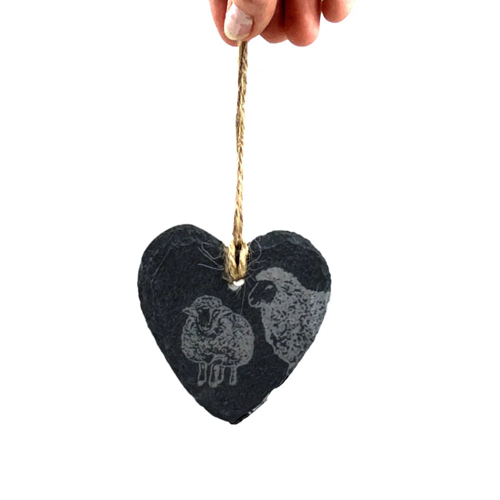 Sheep Heart Slate Decoration