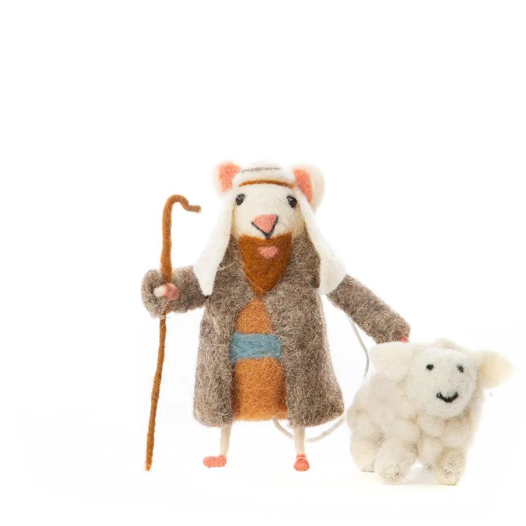 Shepherd and Sheep Nativity Set