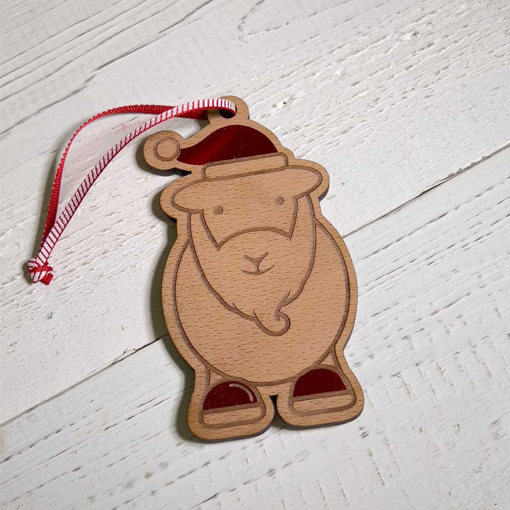Herdy Santa Wooden Christmas Decoration
