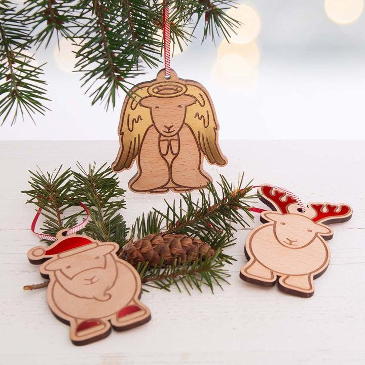 Herdy Santa Wooden Christmas Decoration