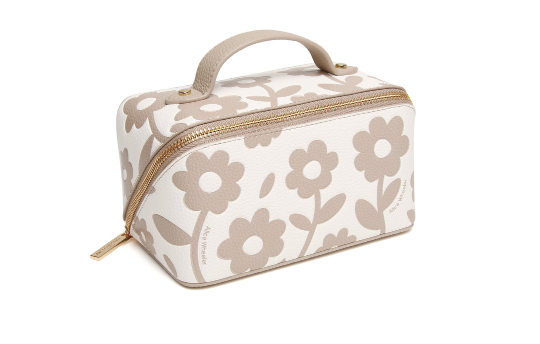 Mini-Train Case by Alice Wheeler London-- Stone Floral