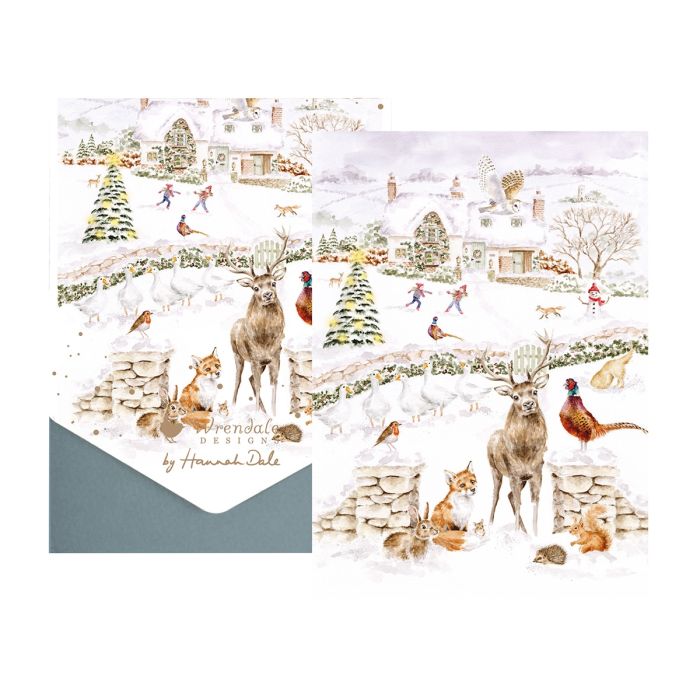 'Snow Place Like Home' Woodland Animals Christmas Card Pack