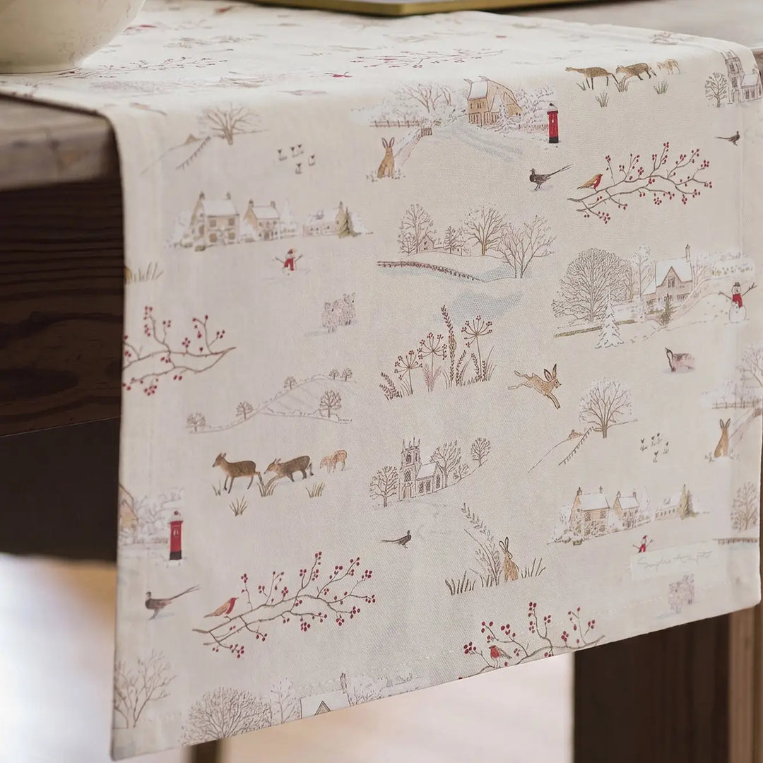 Snowy Village Table Runner Short Length