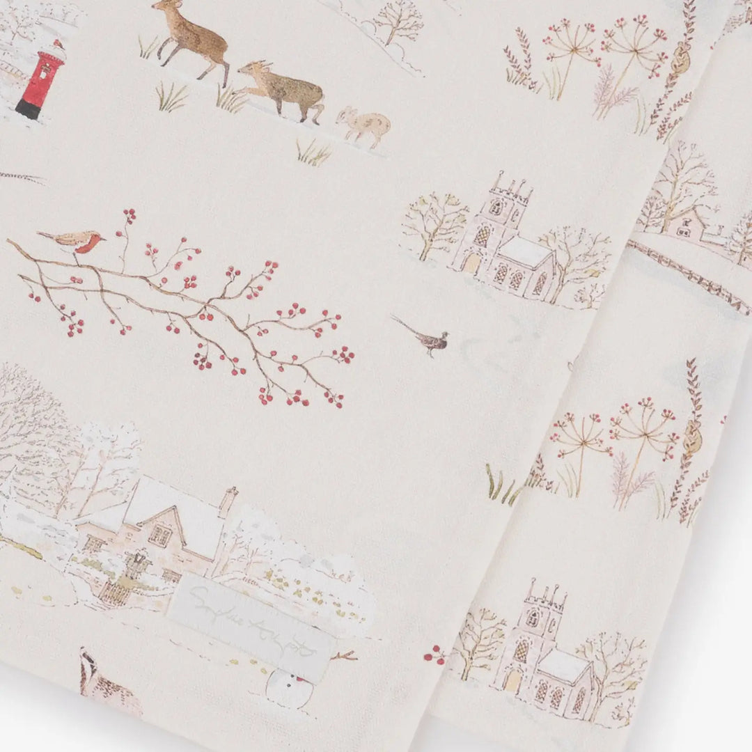 Snowy Village Table Runner Short Length