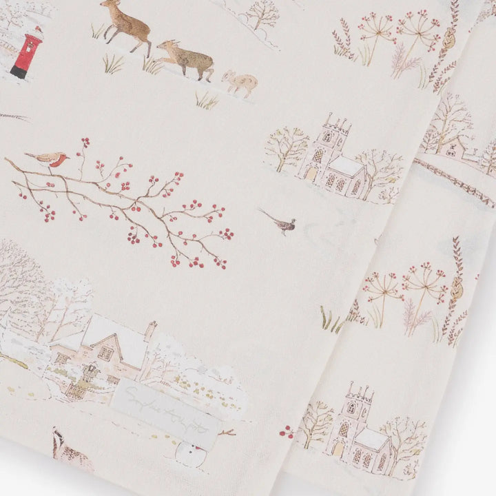 Snowy Village Table Runner Short Length