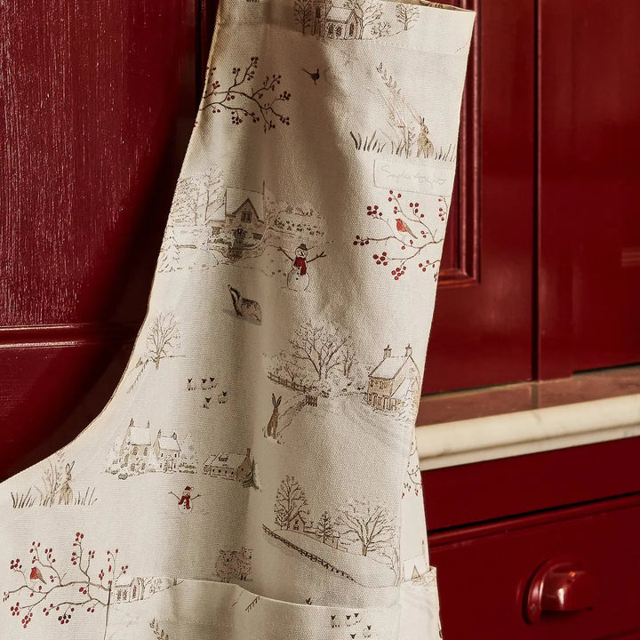 Snowy Village Adult Apron