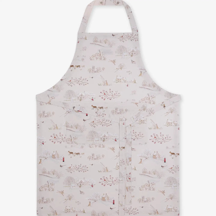 Snowy Village Adult Apron