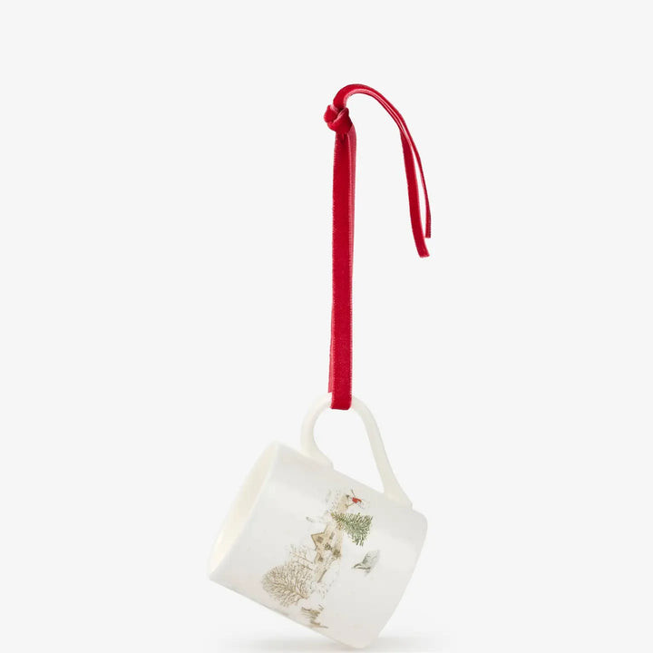 Snowy Village Mini Mug Bauble