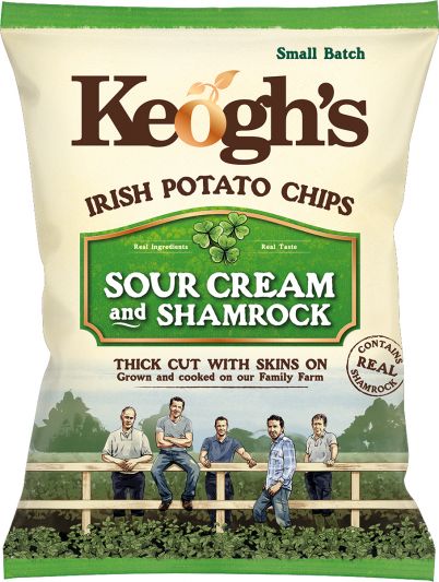 Keogh's Shamrock and Sour Cream Crisps