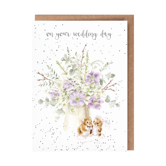 'Squeak-Hearts' Mouse Wedding Card