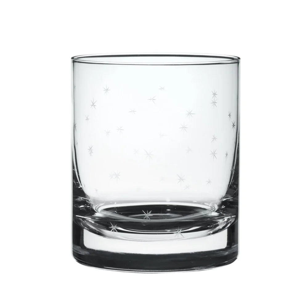 Whisky Glass with Stars Design by The Vintage List