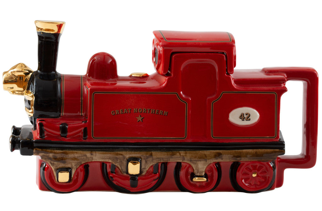 Steam Train Large Teapot - Red
