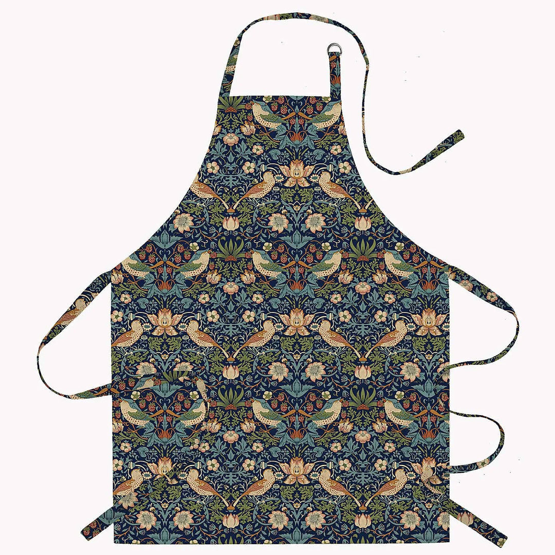 Strawberry Thief Navy Cotton Apron