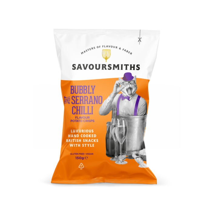 Savoursmith's Bubbly and Serrano Chilli Potato Crisps (Large Bag)